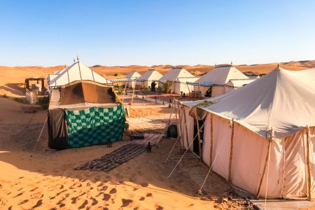 Merzouga Dunes and the Atlas mountains